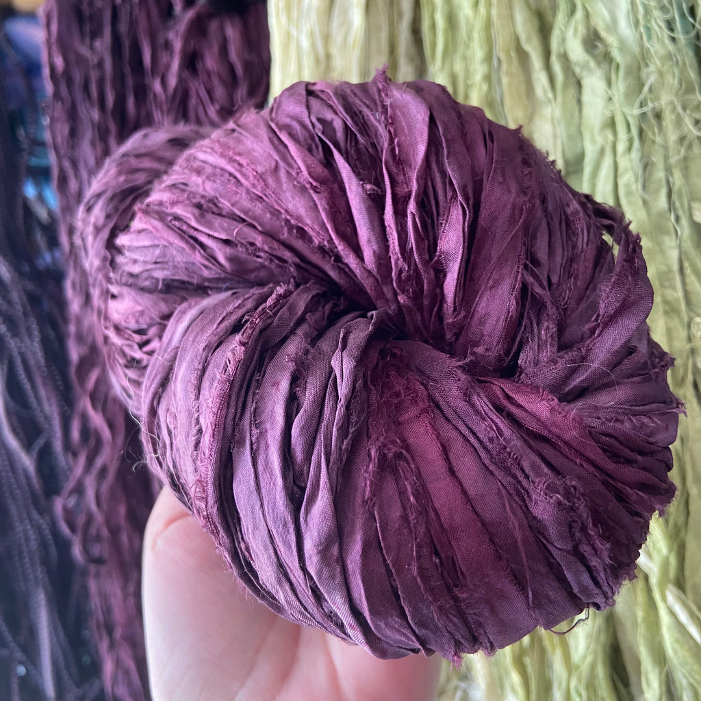 Urchin on Recycled Sari Silk Ribbon