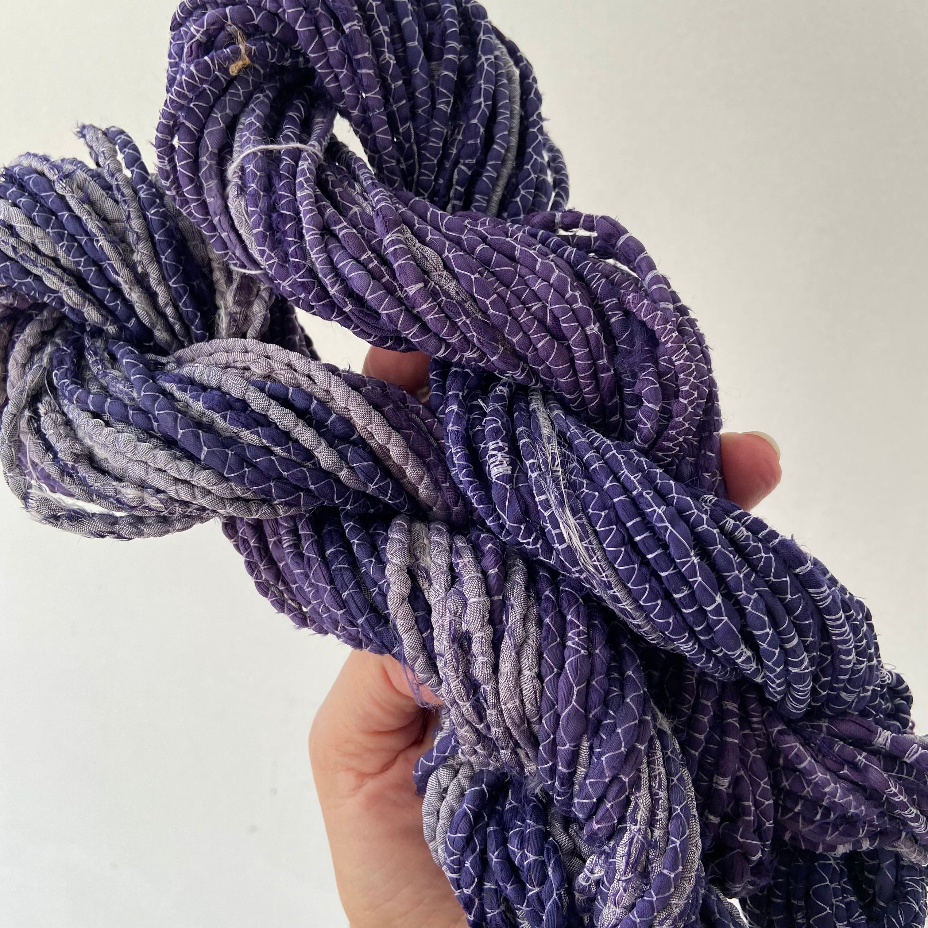 Single Batch 361 on Recycled Sari Silk Cording Yarn