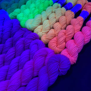 2023 UltraViolet - Neon 24 Colour Mini Skein Set on Choufunga Sock