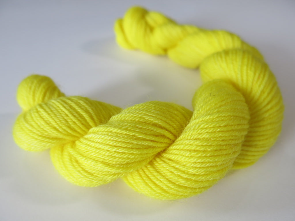 solid yellow sock yarn mini skeins for knitting and crochet
