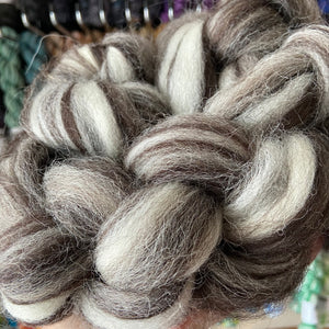 Nudie - Undyed  British Jacob - 100g Top in a Spinners Braid