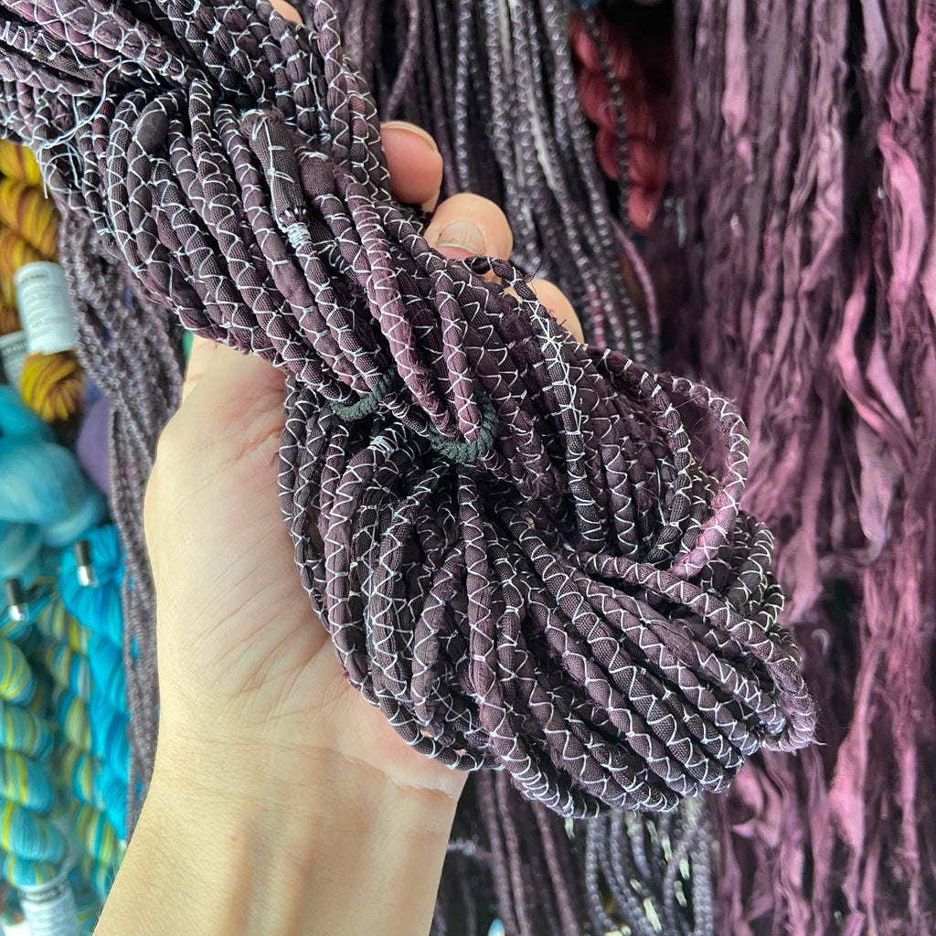 Urchin on Recycled Sari Silk Cording Yarn