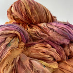 Zinnia Patch on Recycled Sari Silk Ribbon