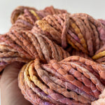 Zinnia Patch on Recycled Sari Silk Cording Yarn