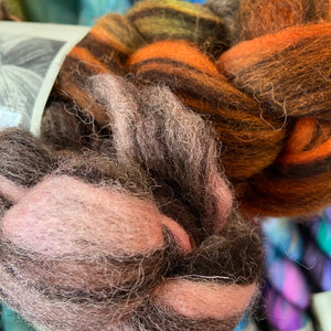 Single Batch 380 on British Jacob Wool - 100g Top in a Spinners Braid