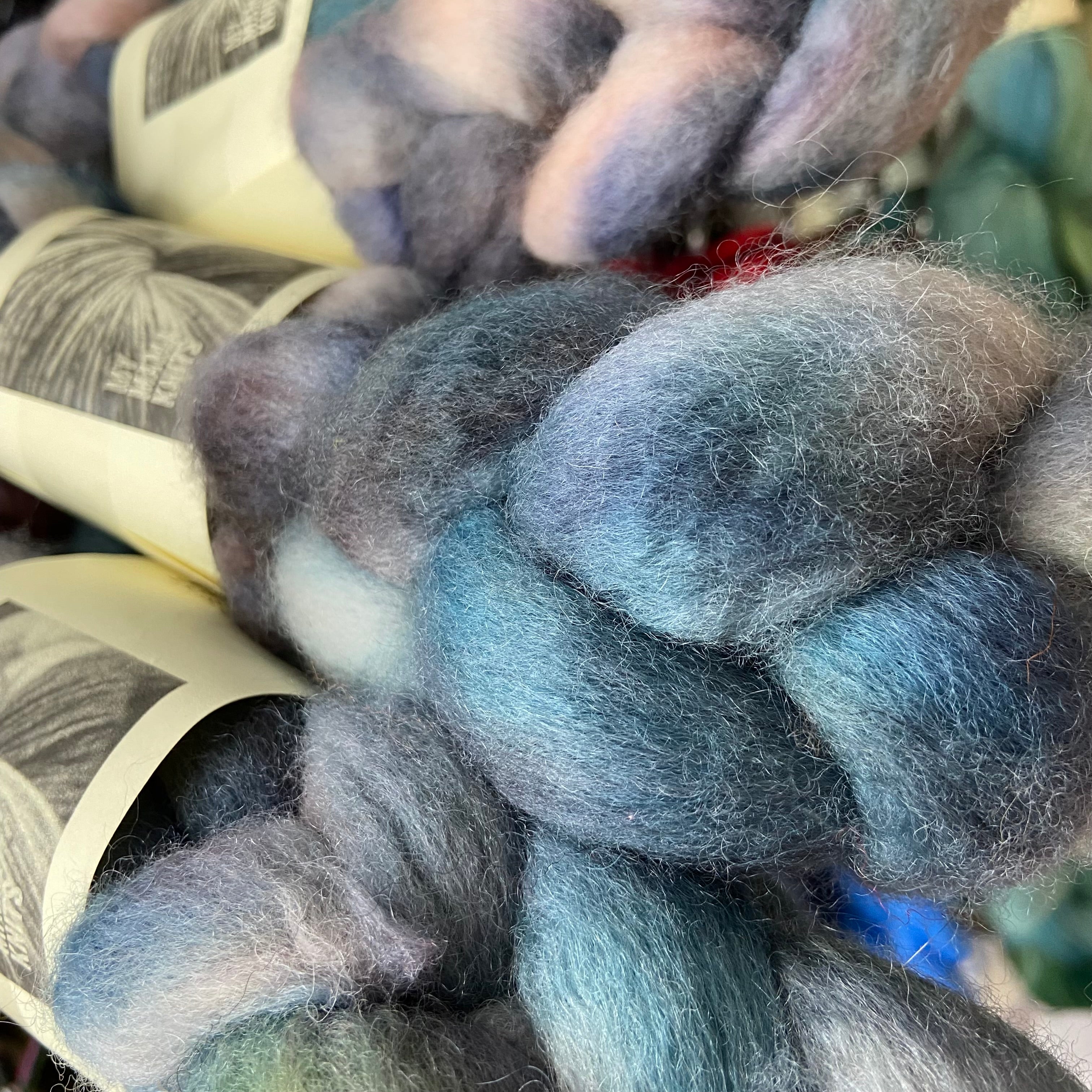 Single Batch 378 on British Blue Faced Leicester  - 100g Top in a Spinners Braid