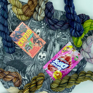 Cryptid Knitting Project Bag and Goodies