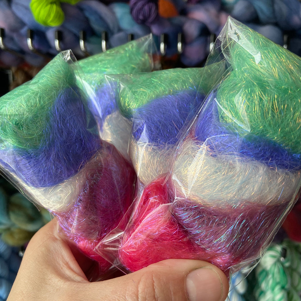 Five Colour Mix - Heat Bondable Angelina Sparkle for Spinning and Craft