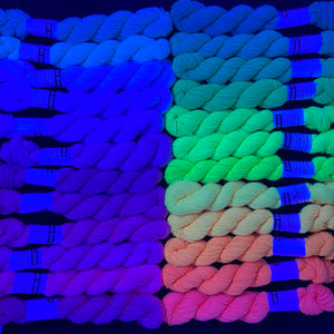 2023 UltraViolet - Neon 24 Colour Mini Skein Set on Choufunga Sock