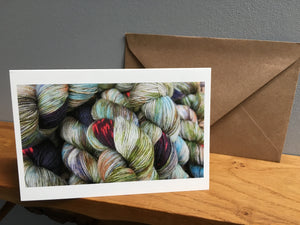 indie dyed yarn greeting card stationary set for crocheters