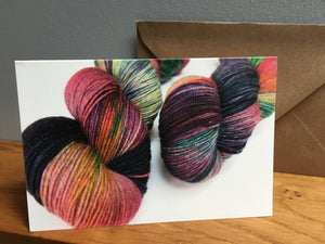 Random Mix Knitting Yarn Greeting Card Set