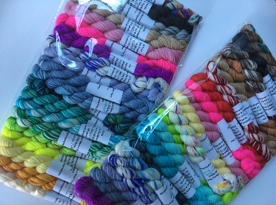 5g mini skein packs on sock yarn for blankets and socks