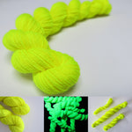 kettle dyed solid black light yellow wool for festival knits