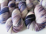 hand dyed purple yarn for knitting and crochet