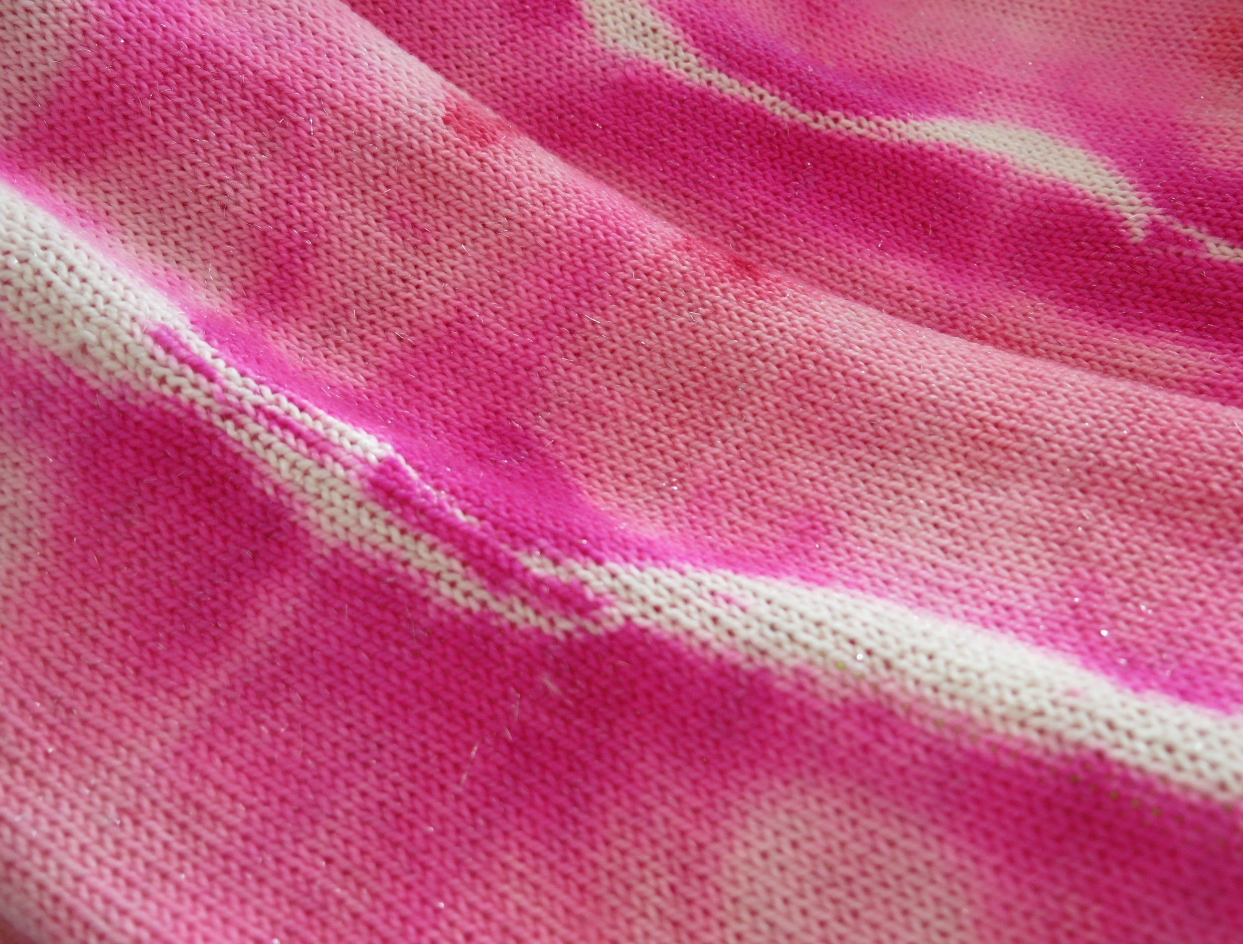 hand dyed fluorescent pink sparkly sock blank