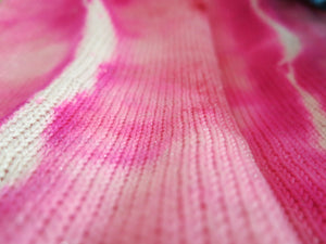 pink indie dyed single stranded sock blank