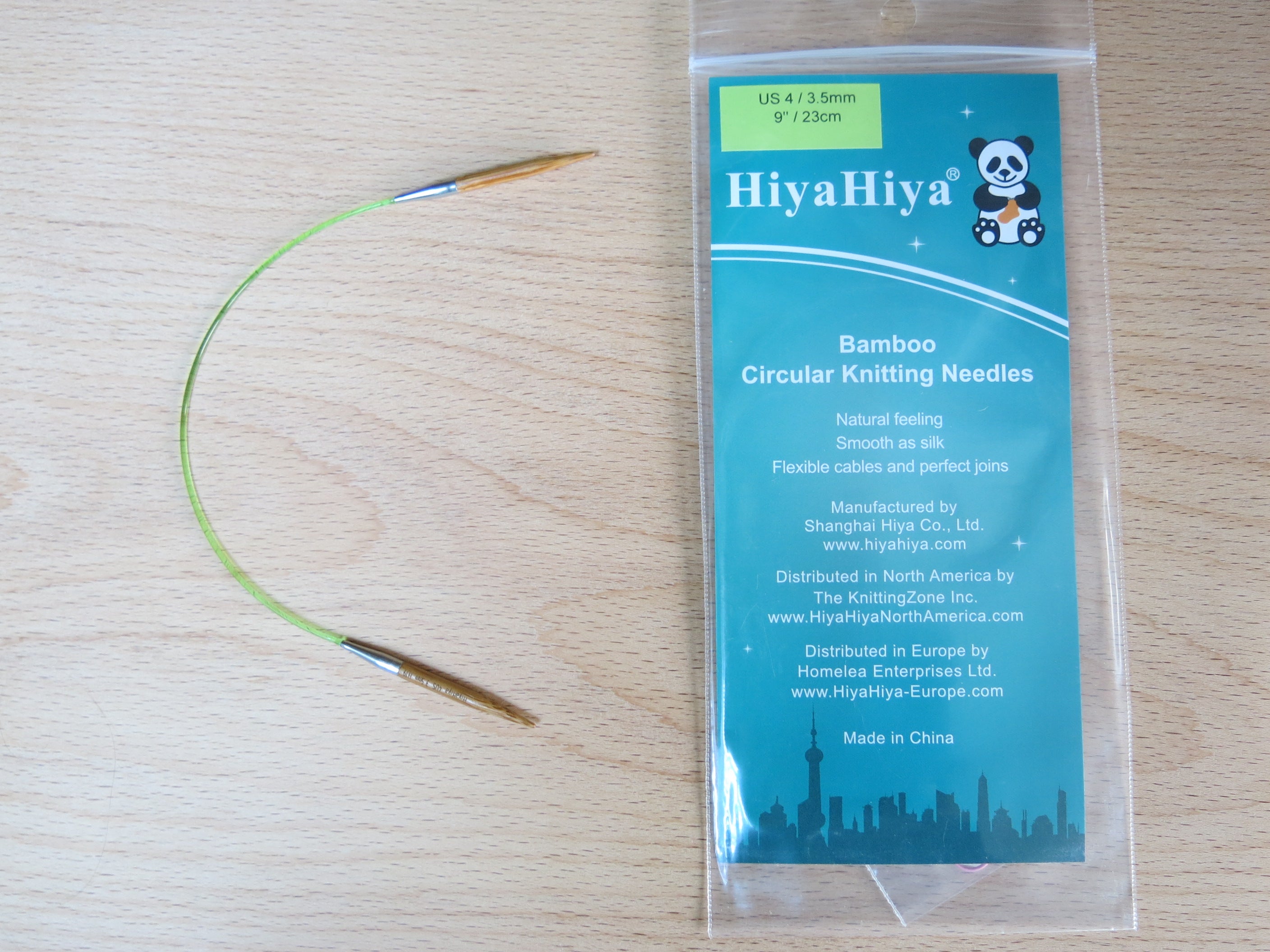 HiyaHiya 9" Bamboo Short Tip Circular Knitting Needle