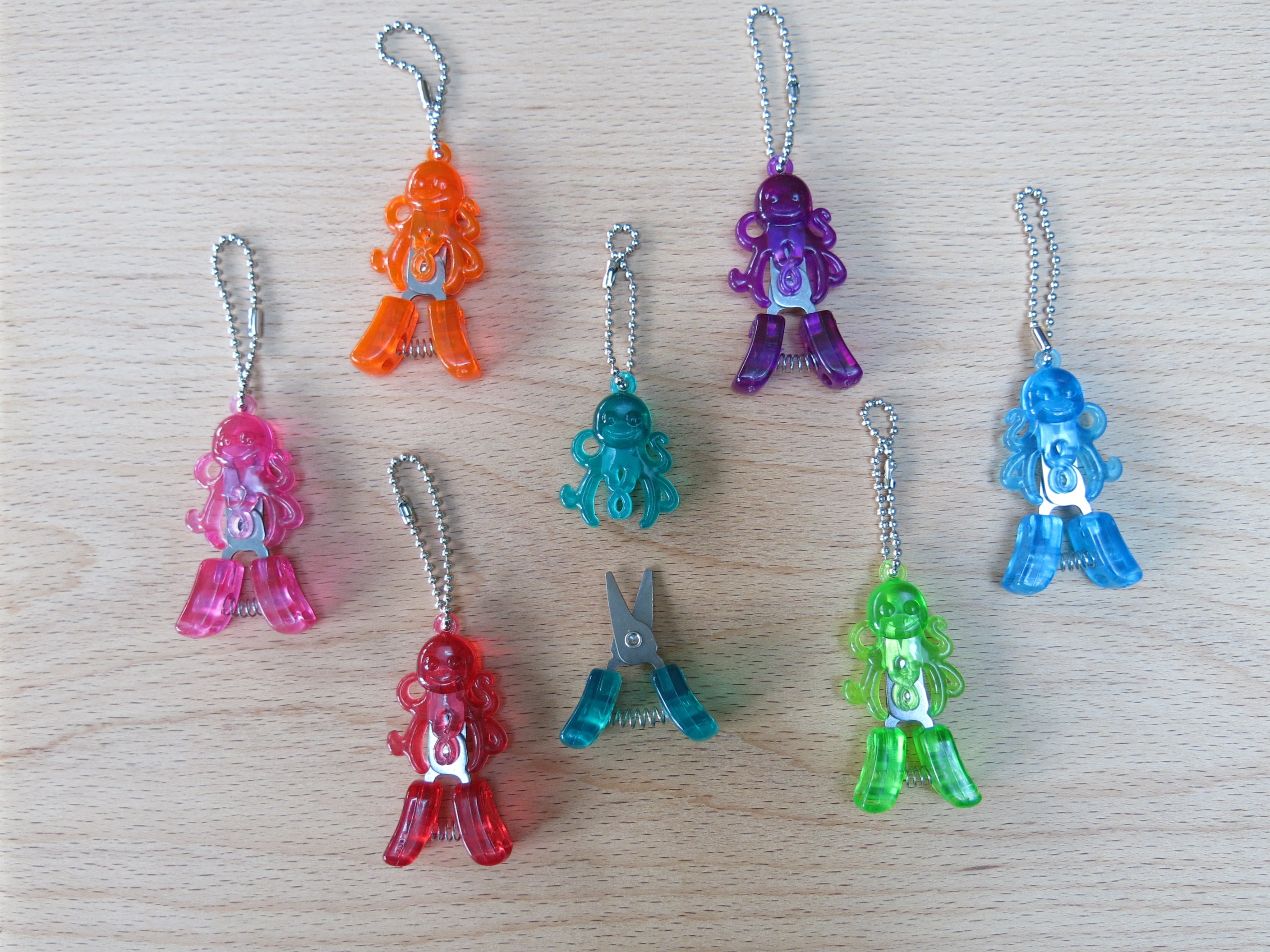 hiyahiya rainbow colored tiny scissors octopus yarn snips