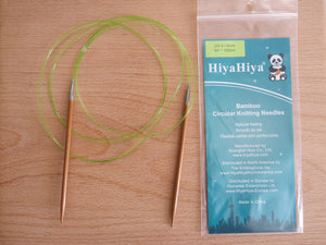 hiyahiya 150 cm fixed bamboo circular knitting needles