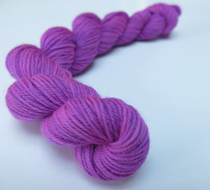 hand dyed purple uv reactive mini skein