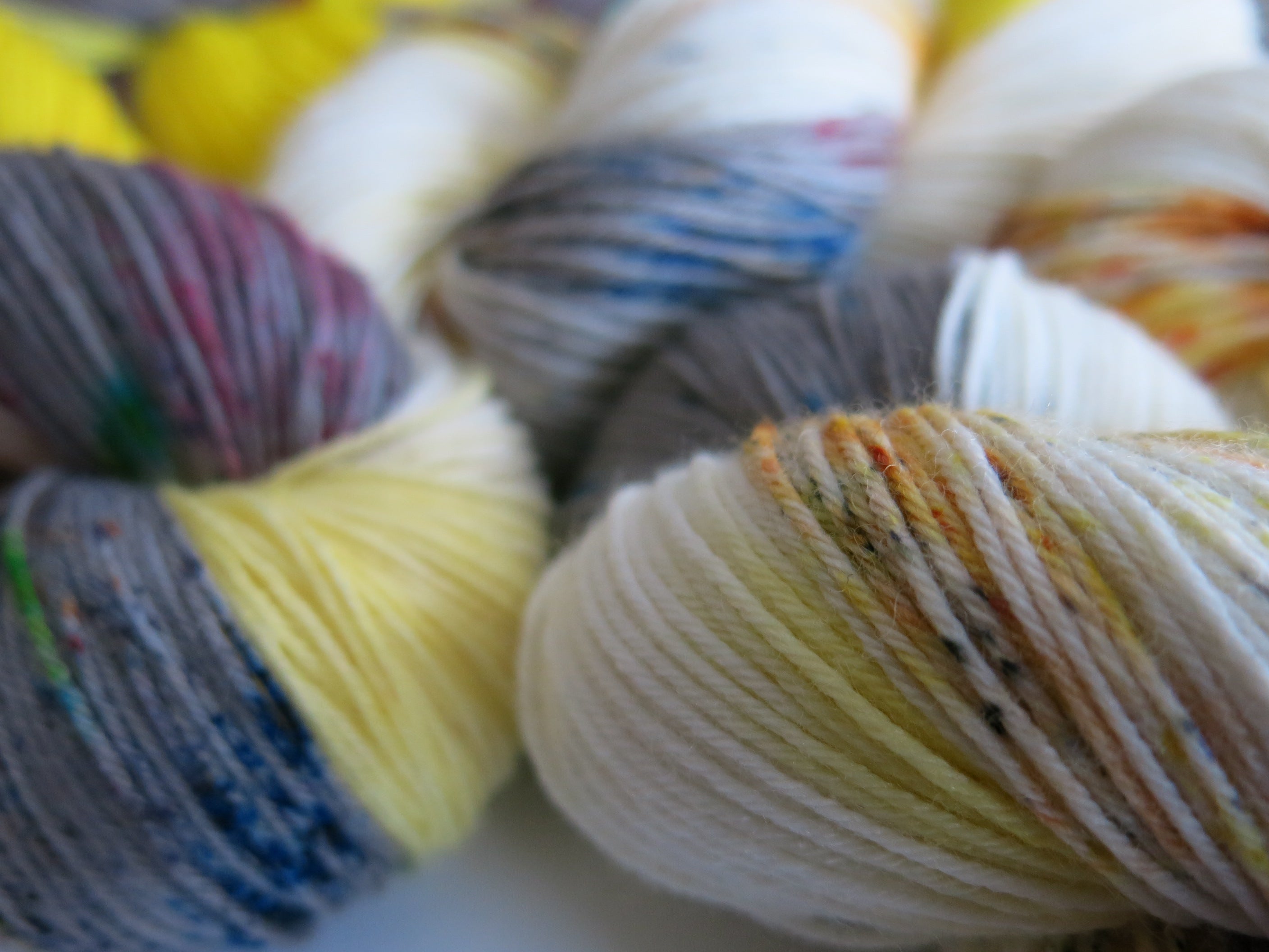 indie dyed speckled superwash merino sock yarn