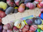 Socker's Rule UK made birch wood sock measuring ruler for knitting