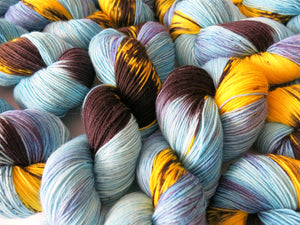 hand dyed sock yarn for knitting and crochet