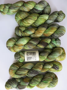 indie dyed 100g merino and nylon sock yarn skeins