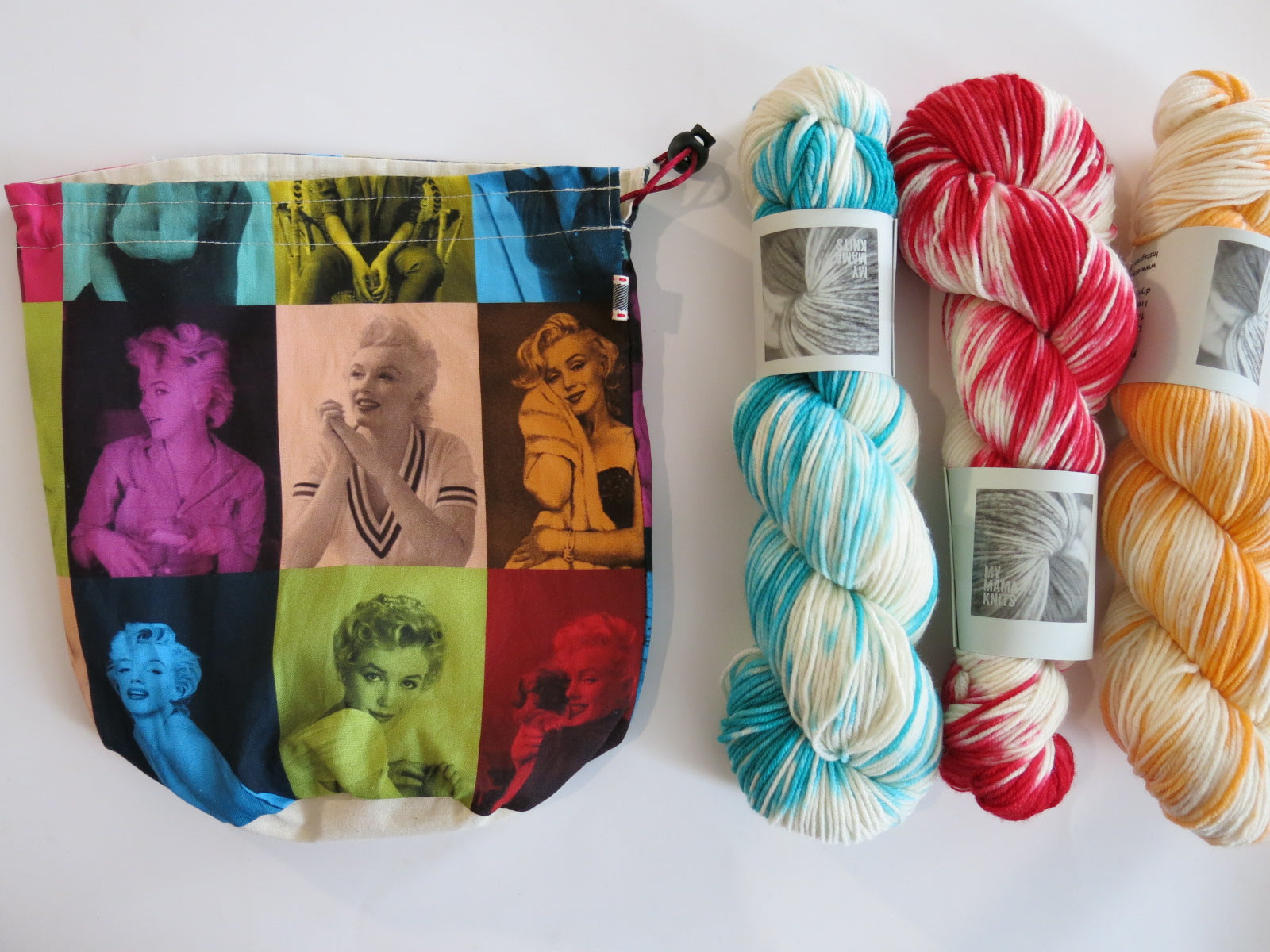 hollywood themed marilyn monroe cotton bag for projects