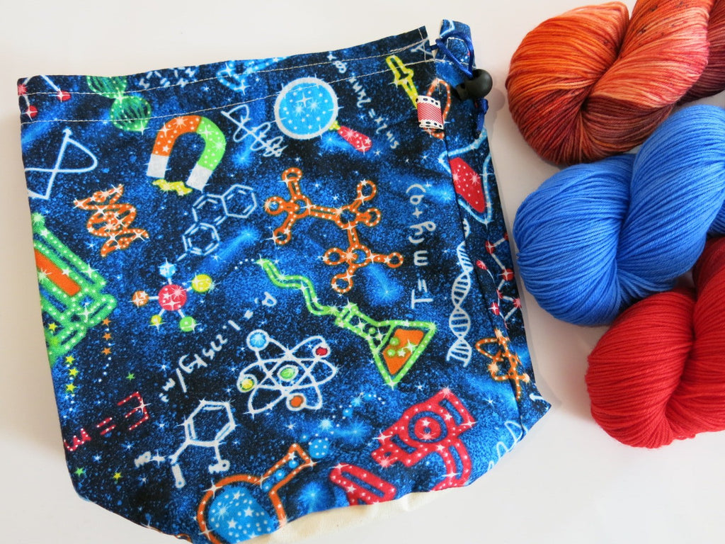 unique space themed project bag for crafters and school supplies