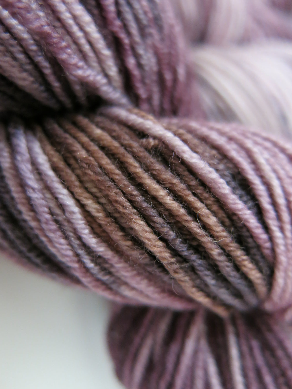 superwash merino dk yarn skein is tonal brown 