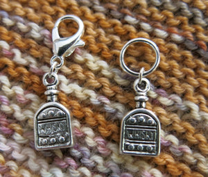 whisky bottle hanging charms for bracelets, bags, zippers, knitting and crochet projects