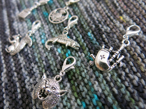 scottish charms on 14mm lobster clasps for knitting and crochet