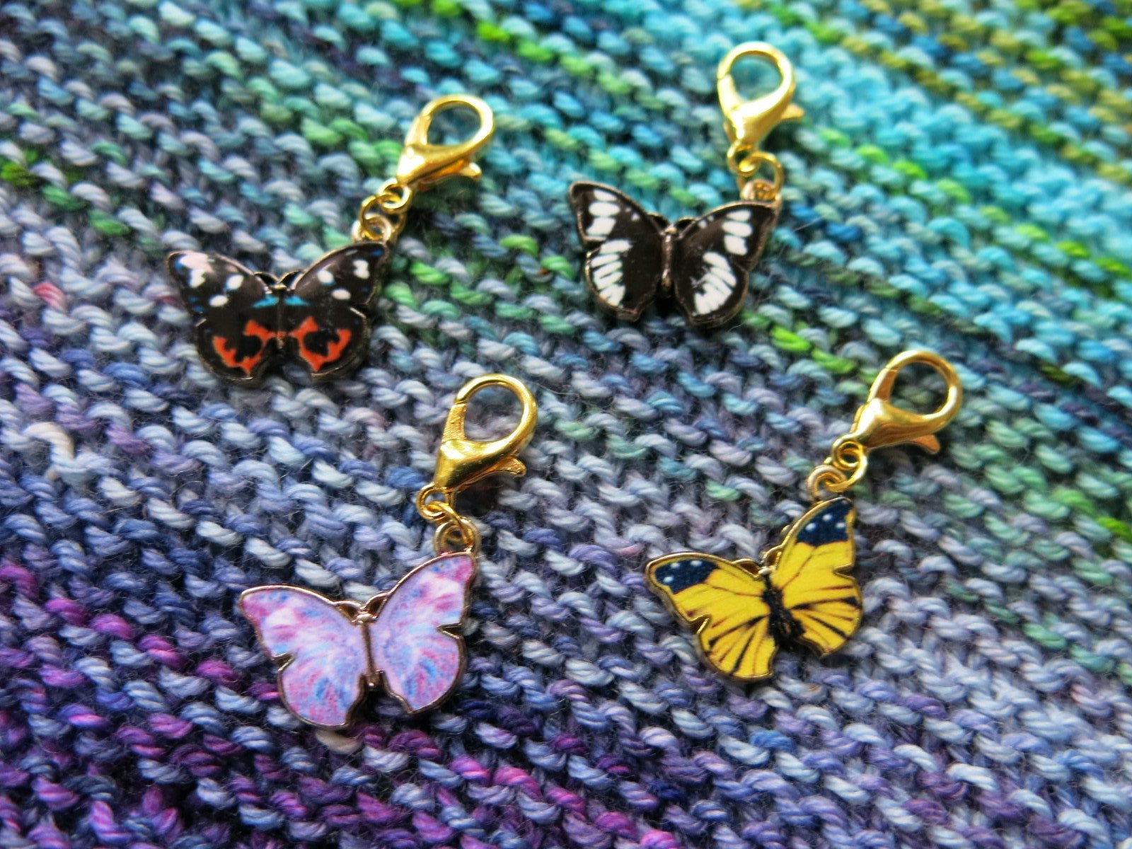 hanging butterfly charms for bracelets, bags and zippers