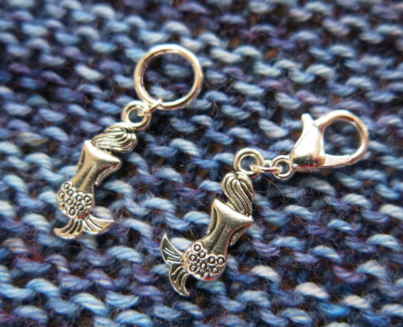 mermaid siren progress keeper stitch markers for knitting and crochet