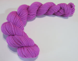 solid purple 20g mini skein for sock and shawl knitting