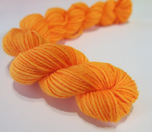 hand dyed 20g sock yarn mini skein for socks shawls and blankets
