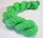 st patricks green merino sock yarn 20g mini skein for knitting and crochet
