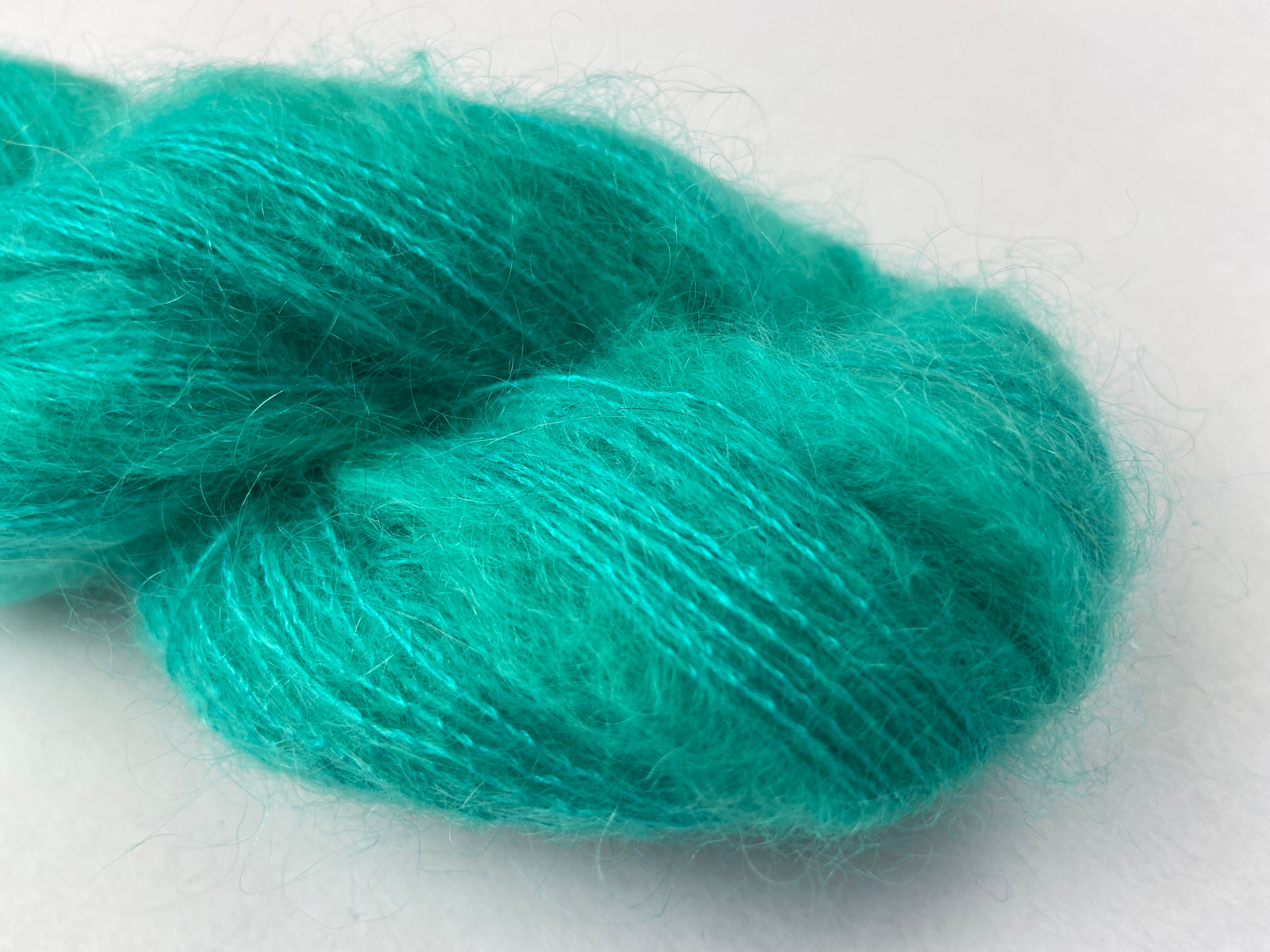 Peacock Solids on Float Your Goat - 72/28 Brushed Kid Mohair Silk Lace – My  Mama Knits