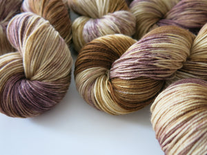 fawn brown merino sock yarn for knitting and crochet