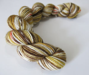 brown and orange black widow spider male inspired yarn for knitting