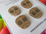 1 inch wooden sugar skull buttons by katrinkles