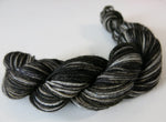 black and grey sock yarn mini skeins for knitting and crochet