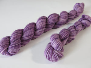 tonal purple sock yarn mini skeins for knitting and crochet
