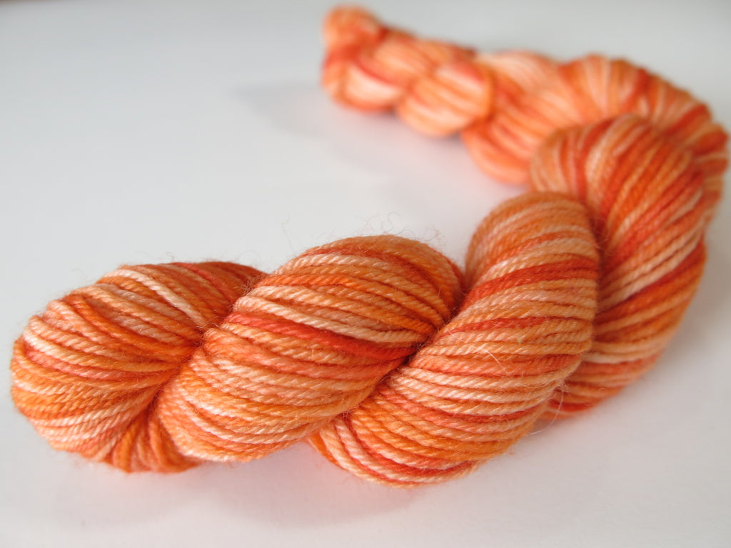 tonal orange sock yarn mini skeins for knitting and crochet