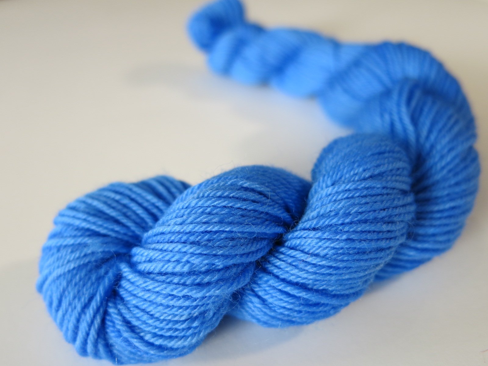 solid blue sock yarn mini skeins for knitting and crochet