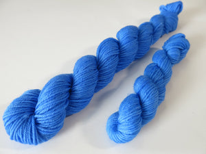 solid blue sock yarn mini skeins for knitting and crochet