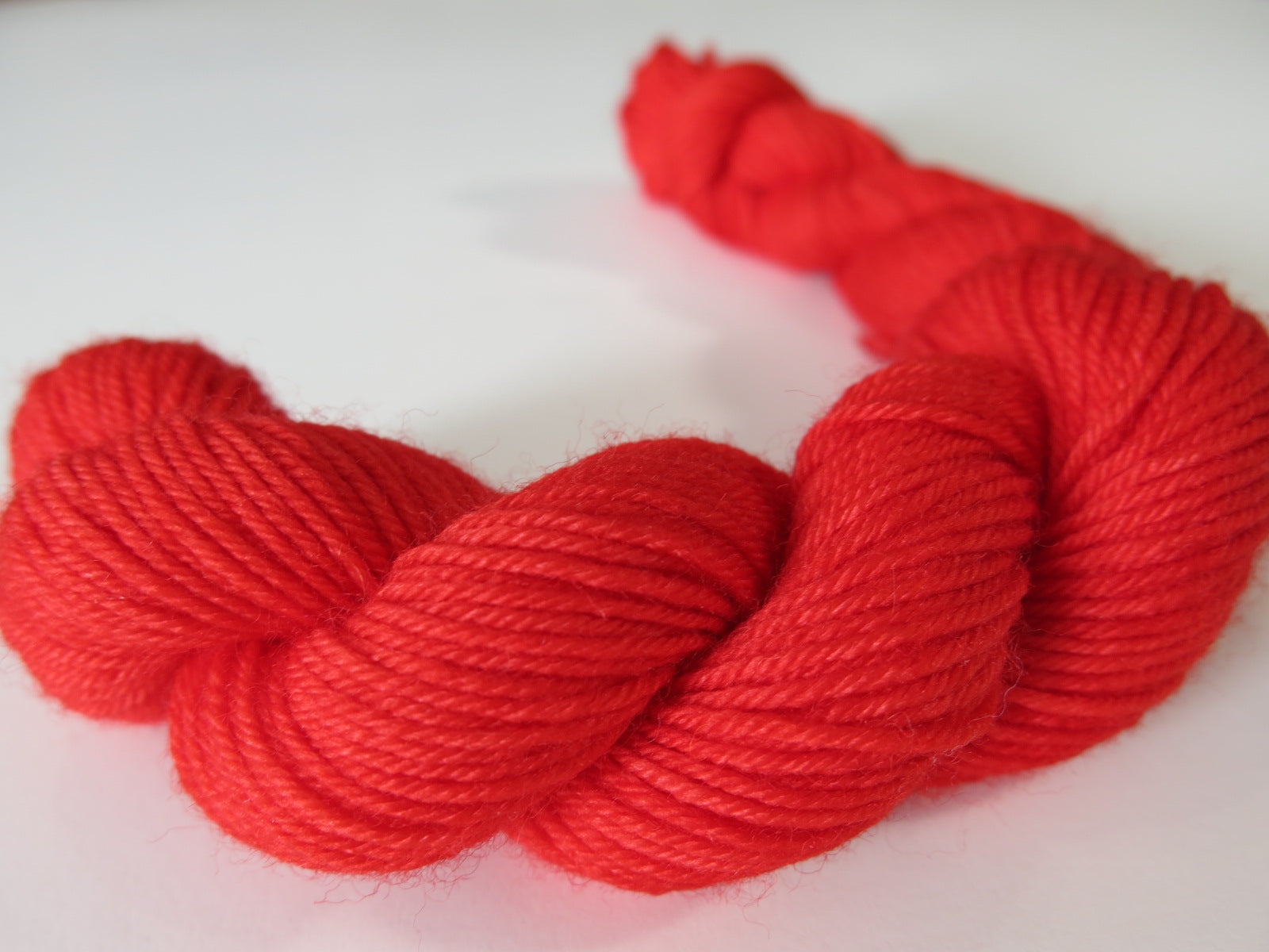 solid red sock yarn mini skeins for knitting and crochet
