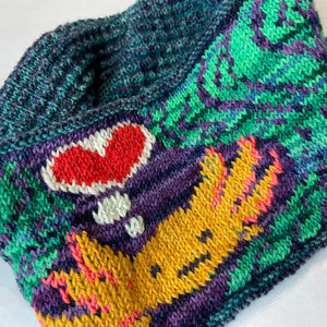 Lovealotl Axolotl Cowl Knitting Pattern - Paper Copy