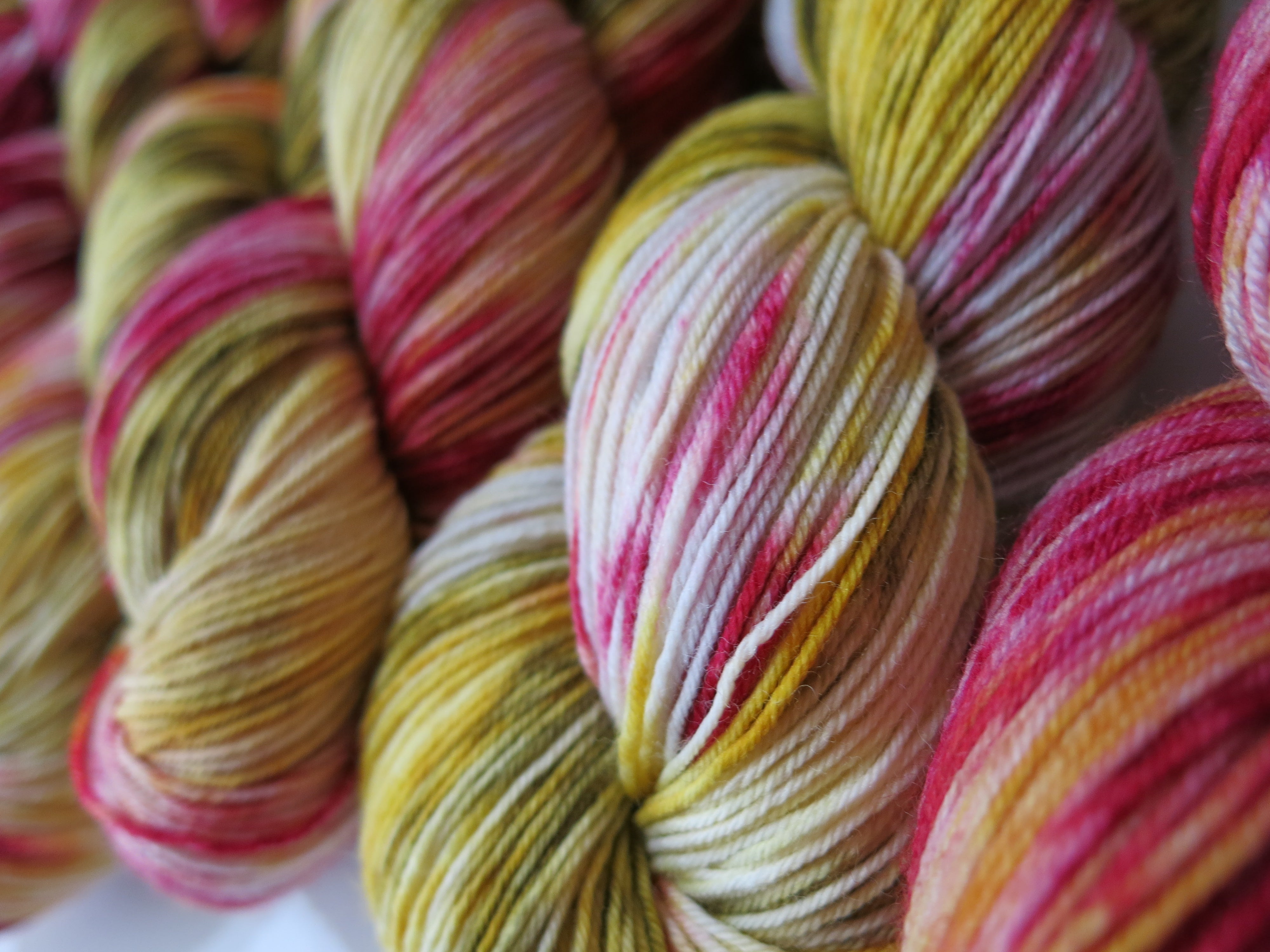 indie dyed dyed maroon red and green wool inspired by trout